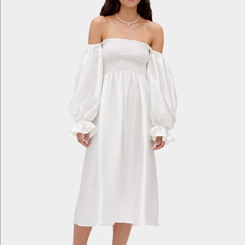 The Sleeper - Atlanta Silk Dress in White